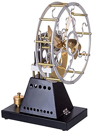 ToyGhillied Stirlingmotor-Modell, Wärmekraft-Ofengebläse, das mit Alkohollampen läuft, Dampfmaschinen-Modell für Erwachsene, Retro-Wissenschafts-Gadgets Experimentierkasten