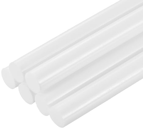 QUARKZMAN 6 Stück Heißklebestifte 11mm x 200mm Mini Heißklebesticks Heißklebepistole Heißkleber Klebestifte Heißklebestäbchen für Repartur Kunst Dekoratiion DIY Handwerk Weiß