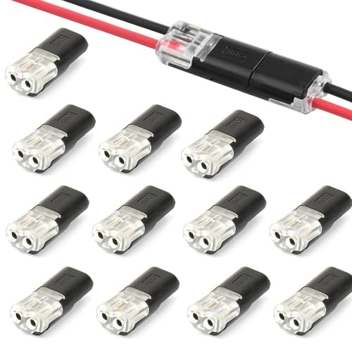 12 pezzi connettore impermeabile per cavo ugello 18-22 AWG, connettore rapido per auto, kayak, barche, scooter, moto