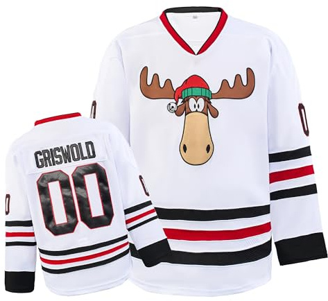 TRIVINKIN #00 Griswold Movie Hockey Jerseys Christmas Vacation Mens Jersey Stitched Letters and Numbers Small White