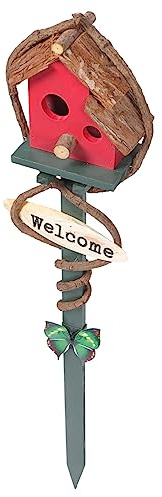 TOYANDONA Bird House Stake Decorative Outdoor Bird Nest with Pole for Garden Patio Attractive Birdhouse Design for Nature Lovers for Outdoor Spaces Random Color