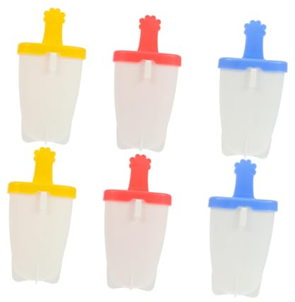 Alipis 6 piezas Moldes de Paletas Heladas Reutilizables de Plástico para Hacer Helados Casa para Jugos y Purés