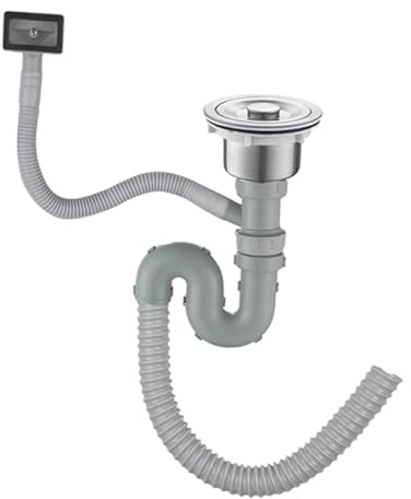 Tubo di scarico per lavello da cucina, espandibile, flessibile, per lavello di casa, cucina, scanalatura singola A