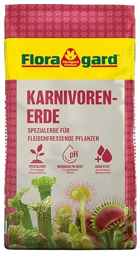 Floragard Spezialerde für fleischfressende Pflanzen 1x5 L - Carnivorenerde - Spezialerde zum Topfen und Umtopfen