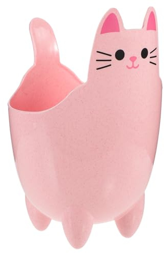 TOPBATHY Poubelle de Bureau Garçon et Filles Rose en Pp de Chat, Mini Poubelle Légère et Pratique Nettoyage Rangement des Petits Déchets Bureau