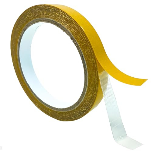 Doppelseitiges Stoffband, Bügelband für Vorhänge, Hose Kürzen Ohne Nähen | 1cm × 10m, starke Haftung, keine Bügeleisen nötig, für Vorhänge, Hosen, Röcke, Jeans, Teppiche, vielseitig & abwaschbar