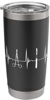 Surgical Scalpel Surgeon Heartbeat EKG Pulse Nurse Surg Tech Stainless Steel Insulated Tumbler