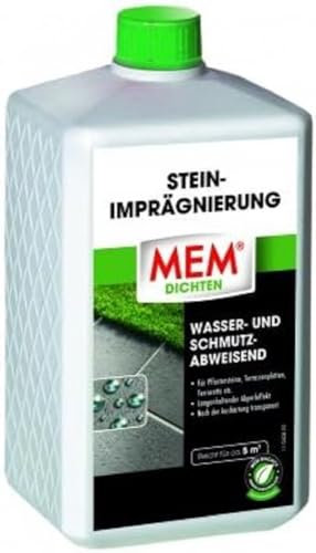 MEM Stein-Imprägnierung, Wasser- und schmutzabweisend, Schützender Abperleffekt, Lösemittelfrei, 1 l, Transparent