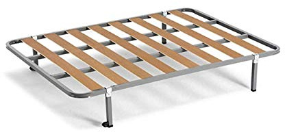 HOGAR24 ES Somier Somieres con Patas cuadradas + Ruedas, Tubo 30x30. Fabricación Nacional- 135x190cm-PATAS 26CM