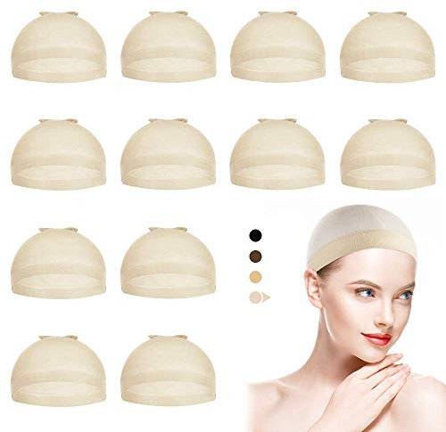 Dreamlover Calza Parrucca per le Donne, Retine per Parrucche, Nudo, 12 Pezzi