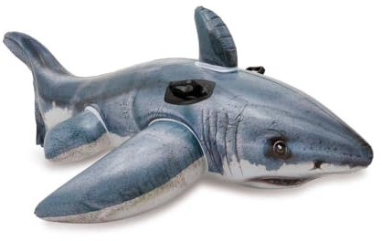 Intex – weißer Hai, aufblasbar, 173 x 107 cm, Blaugrau