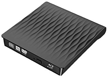 Xglysmyc USB3.0 External 3D Blu Ray DVD Drive,Super Slim Portable Blu Ray CD DVD Drive Burner Player CD/DVD+/-RW Writer Reader Compatible with Laptop Desktop Mac OS,Windows XP/7/8/10(Black)