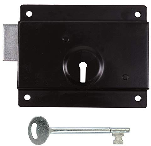 TIMCO Verrou à pression – Noir – 12,7 cm – Pour porte d'abri de jardin et portail monté en surface