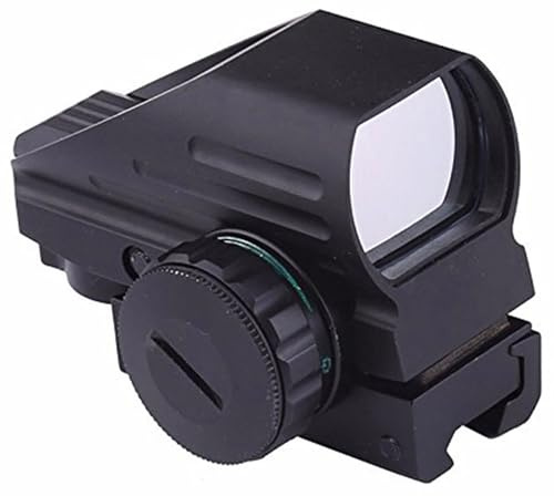 MAYMOC Mirino a punto rosso e verde con 4 reticoli, attacco a coda di rondine da 3/8 per carabine ad aria compressa, softair, slitta da 11 mm e .22 RF