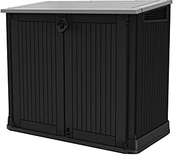 Koll Living Garden Mülltonnenboxen von 848- bis 2020 Liter wählbar - aus Wetter- & UV-festem Kunststoff - mit Gasdruckfedern und Belüftungsystem (Typ 1-845 Liter - anthrazit)