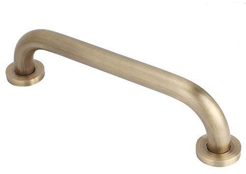 Boquite 16.5in Brass Shower Grab Bar, Bathtub Handrail Mounted Helping Handle Bars for Children Pregnants Elderly Use, Safety Hand Rail Support Bar