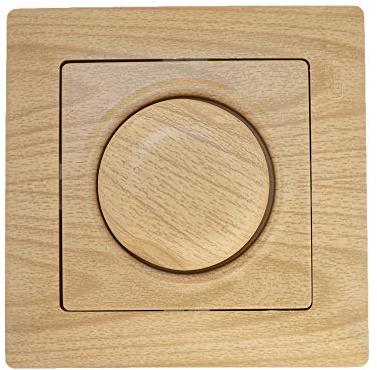 Gunsan Visage Dimmer Switch 1000 W / VA with Frame Flush-Mounted Light Oak Wood Brightness Control 32 A