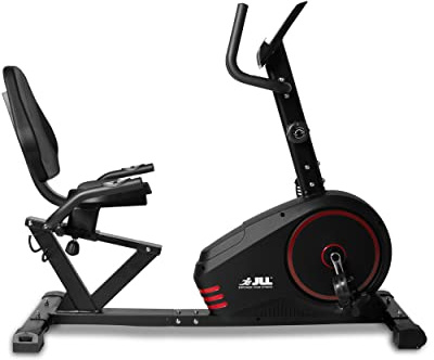 JLL RE200 Recumbent Exercise Bike, Home Use Bike, 8 Levels of Magnetic Resistance, 6 Readout Monitor, 12 Month's Warranty
