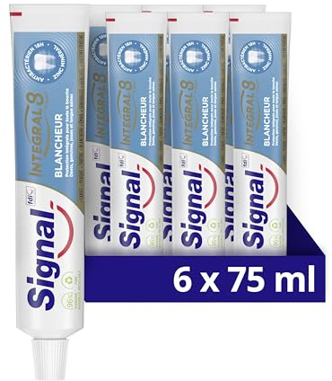 SIGNAL Zahnpasta Integral 8 Weiß 75 ml, 6 Stück, kein Geschmack