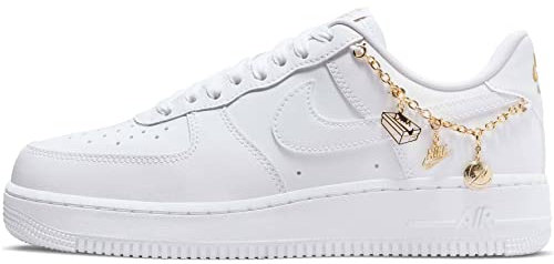 NIKE DD1525-100 Air Force 1 '07 LX Herren White/White-METALLIC Gold-FLT Gold EU 42