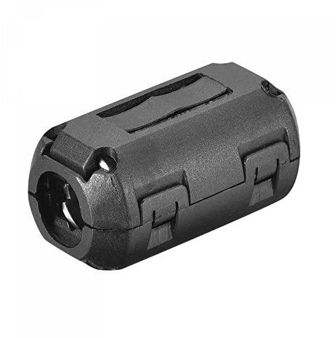 sourcing map 15 Stück Ferritkerne für Kabel, 9mm Innendurchmesser RFI EMI Rauschunterdrückungs-Kabelclip für USB Kabel, Audio und Video Kabel Stromkabel, Schwarz