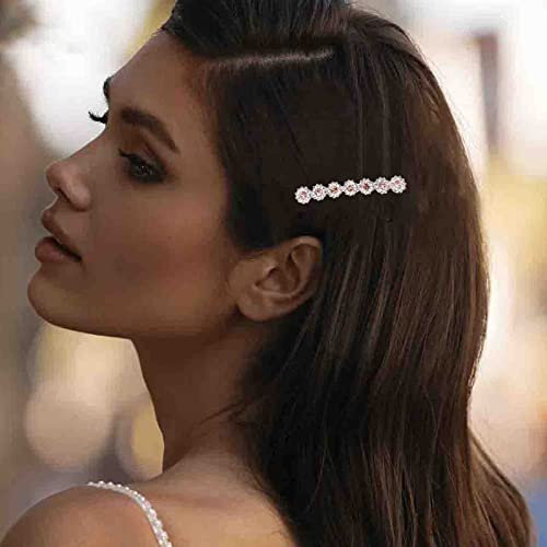 Cimenexe Bohemian Kristall Haarspange Strass Haarspange Gold Cz Haarnadeln Clips Strass Blume Kopfbedeckung Braut Dekorativer Haarschmuck für Frauen und Mädchen Geschenke