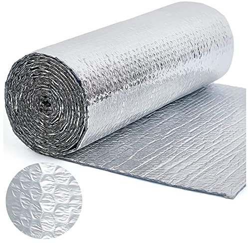 ZAURBA Self-Adhesive Foil Insulation Ideal Insulating Wrap Easy Install Bubble for Attics, Lofts, Floors, Sheds, Caravans, Boats, Greenhouses, Pet Homes and Garages Vapour Barrier (Size : 1x6m)