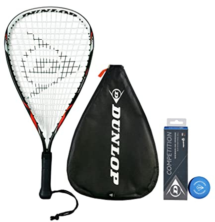 Dunlop Nanomax Pro Racketball Racket (Racket, Cover & Balls)