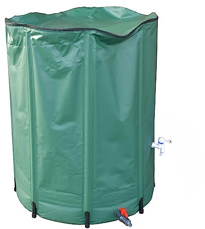 PFLANZENFREUND Wassertonne - faltbar - Überlauf- & Ablaufventil - Verschiedene Größen - B-Ware (500L)