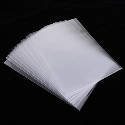 10 x transparente Kunststoffhüllen, L-förmig, Dokumenten- oder Ordner, 31 x 22,1 cm, Briefgröße, 10 x Quty, transparente Projekttaschen für den Bürogebrauch