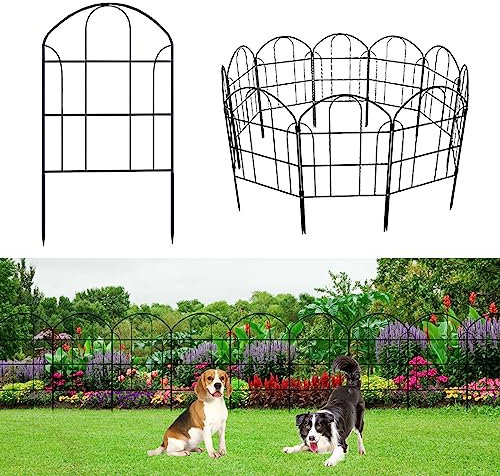 Dekorativer Gartenzaun, 10 Stück Metall Zaunelementen, 61cm Zaunbogen DekorativeGarten Hecke Zaun, Haustier draußen Gemüsegarten dekorative Zaun, Rasen Zaun, für Hunde DIY