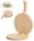 Tortilla Press, da 16,5 '' Tortilla in legno naturale, pressa a pasta di farina rotonda, pressa di tortilla in legno, strumento di pressatura per impasto per gnocchi, tortilla di mais rotonda con man