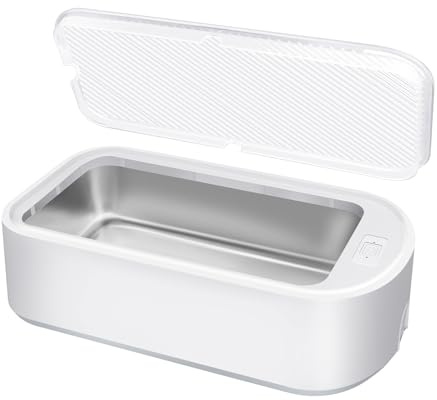 Ultraschallreiniger 650ml Ultraschallgerät Ultraschallreinigungsgerät mit 2 Zeiteinstellungen, 48000HZ Ultraschallbad für Uhren Schmuck Zahnprothesen Brille