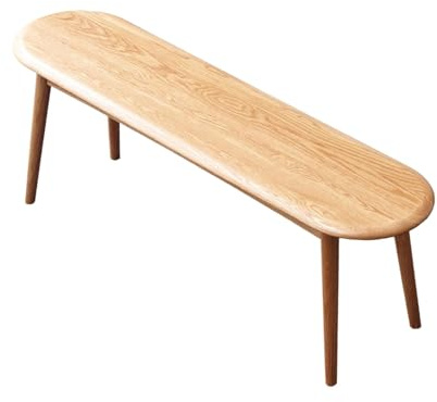 DFANCE Esszimmerbank aus Massivholz – Eichenbank für Eingangsbereich, Schlafzimmer, Wohnzimmer, Küche(Size:39.37,Color:Original-Holzfarbe)