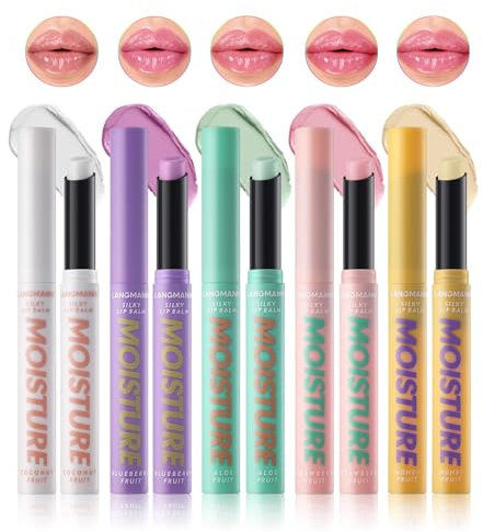 KTouler Gelee PH Lippenstift Farbwechsel Set - 5 Stück Nährender Lippen Balsam, Langanhaltende Wasserdichte und Nicht Fettige Lippenstift für Frauen