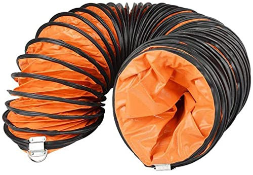 Flexible PVC Lüftungsleitung Länge 5M/10M, Lufttransportschlauch Durchmesser 200/300/400/500/600 MM, Belüftungsschlauch Warmluftschlauch Orange,10M-diam:300mm