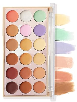 Farbkorrektur-Palette – Effektive Gesichtspalette | Korrekturstift, Concealer mit 18 Farben | Verstecktes wasserdichtes Make-up für die Haut,