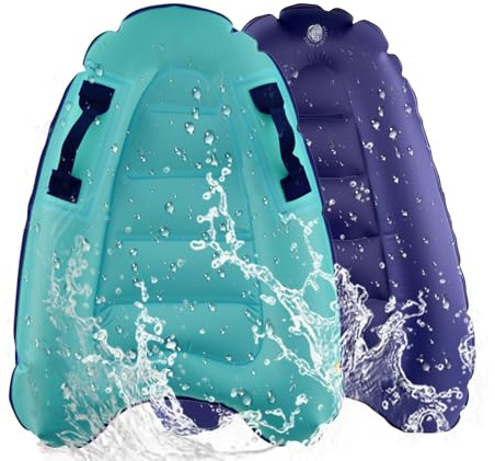 Tavola da Nuoto Gonfiabile per Bambini, Shyllin 70 x 55 x 12 cm Tavola da Surf Gonfiabile con Manici, Pieghevole, Bodyboard Gonfiabile, per Surf in Spiaggia, Piscina, Nuoto, Estate, Sport Acquatici