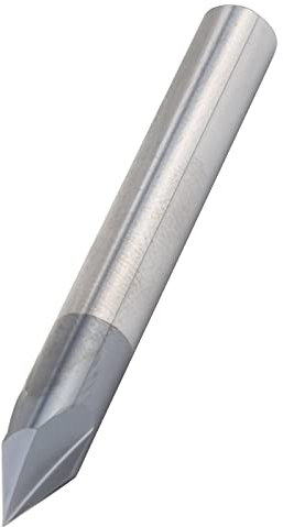 Tungsten Steel CNC Chamfer End Mill 3 Flute 60° Milling Cutter for Engraving Milling Cutter Bits (D6*60°*50L)