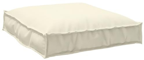 Teenpull Paletten-Sitzkissen, Creme, 70x70x12 cm, Oxford-Gewebe, weiches Quadrat-Sofa-Kissen für gemütlichen Sitzkomfort auf Ihrer Terrasse