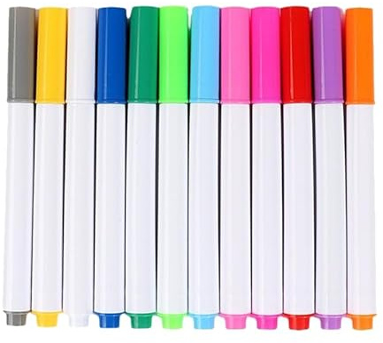 Hemobllo 12 pièces Stylos Effaçables pour Tableau Lumineux LED Marqueurs Lavables pour Dessin et Doodle Garçon Fille Planche Acrylique