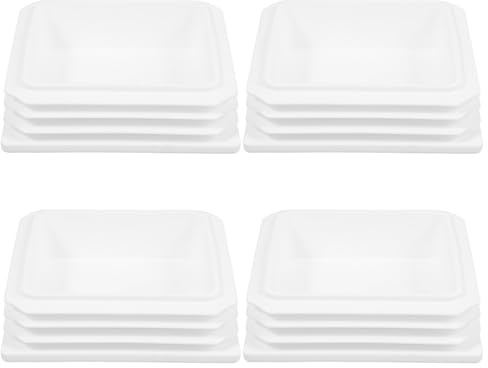SAFIGLE 4 pezzi Cappucci per Pali Recinzione Quadrati in Abs Bianco Protezione e Detriti per Tubazioni Accessori per Recinzioni Facile Installazione