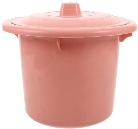 NIYANGLE Padella in plastica con coperchio, orinatoio portatile per uomini e donne, sputacchiera da comodino con coperchio, WC di emergenza per auto, ospedale, campeggio, assistenza domiciliare, rosa