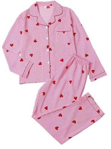 Wrinkle Print Pajama Set Long Sleeve Top And Soft Pants Comfortable Sleepwear For Women Cozy Nightwear Cotton Pjs Sets Christmas Outfit Pajamas Xmas Family