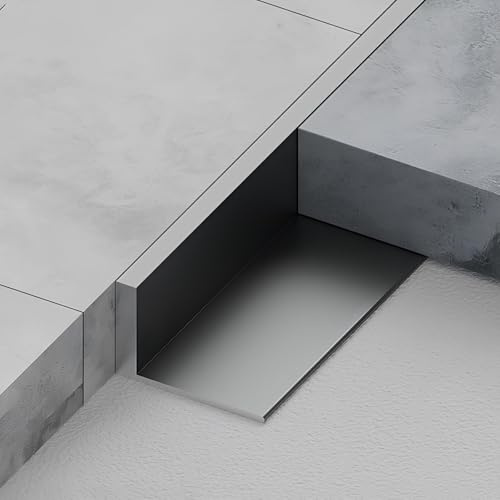 Profilé D'angle Aluminium Barre De Seuil Profilé En L Protection Des Bords Baguette D’Angle Pour Angles Murs/Sols/Carrelage(Gray,H 12mmxL 110cm)