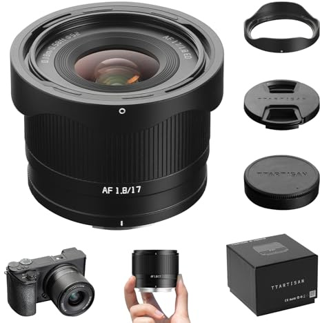 TTARTISAN 17 mm F1.8 Air autofokus objektiv för Fuji X-Mount kameror APS-C vidvinkelobjektiv med stor bländaröppning kompakt lins för Fuji X-H1 X-H2 X-H2s X-T1 X-T2 X-T3