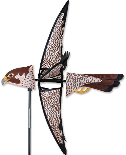 Windspiel - Flying FALCON JR - UV-beständig und wetterfest - Windrad: Ø66cm, Gesamthöhe: 150cm - inkl. Fiberglasstab und Bodendübel