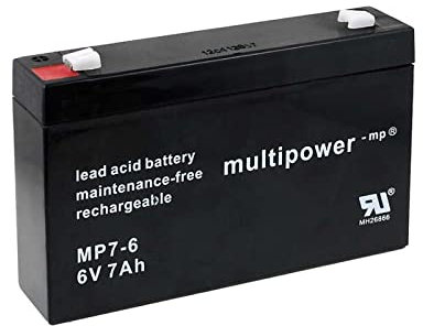 Batteria al piombo akku-net (multipower) MP7-6, 6V, Lead-Acid