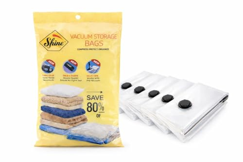 Vacuum Storage Bag 90 × 120 cm – Extra Large Space Saver Vacuum Seal Compression Bag for Duvets, Bedding & Clothes, Heavy-Duty Reusable Storage (Pack of 1)