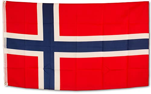 SCAMODA Bundes- und Länderflagge aus wetterfestem Material mit Metallösen, Outdoor Fahne & Flagge (Norwegen) 150x90cm